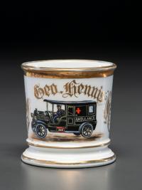 An Ambulance Driver's Porcelain Occupational Shaving Mug