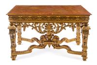 An Italian Giltwood Center Table Height 32 x width 53 x depth 32 inches. — EARLY 20TH CENTURY