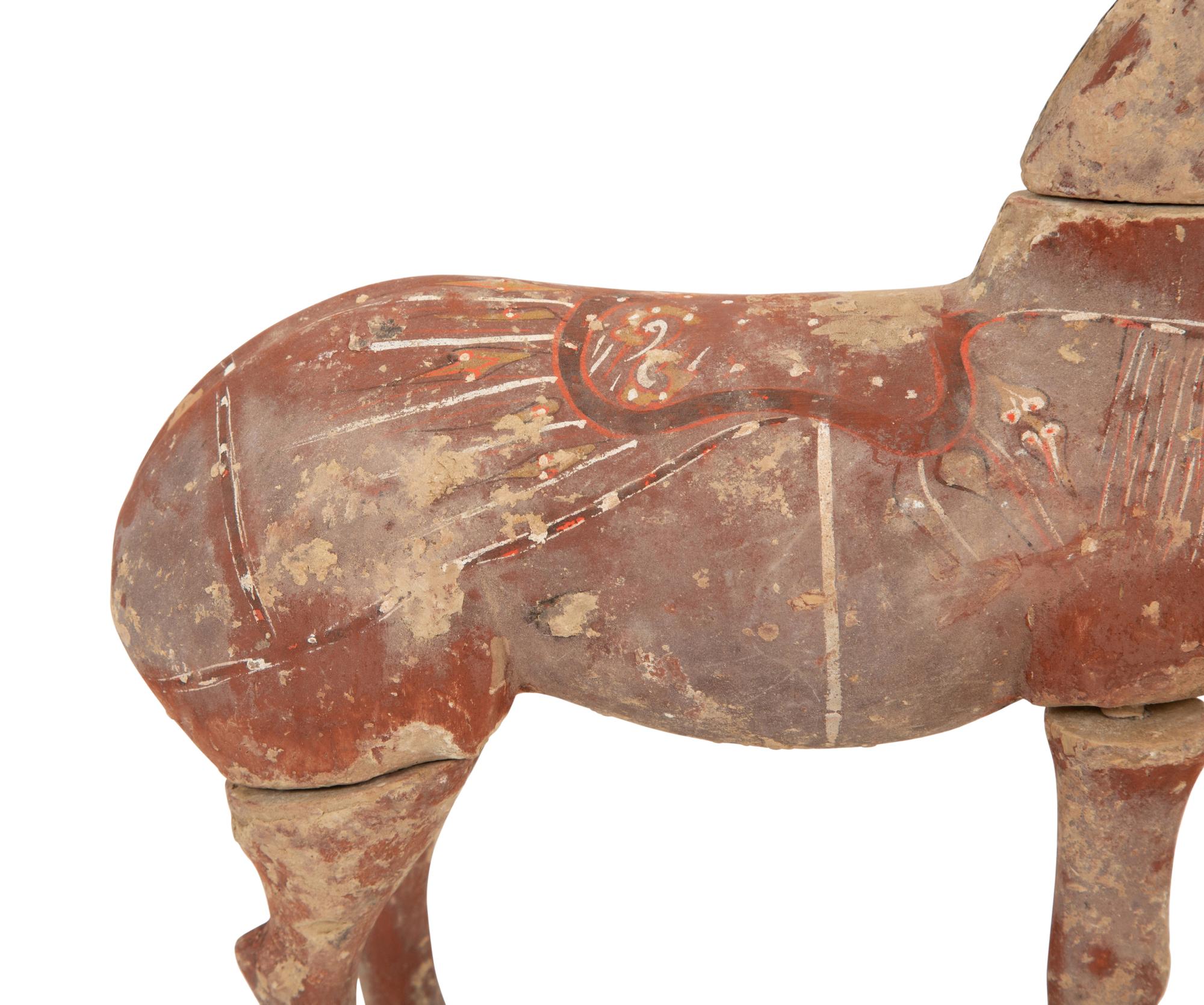 A Han Style Pottery Horse