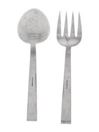 A Norwegian Silver Two Piece Salad Serving Set