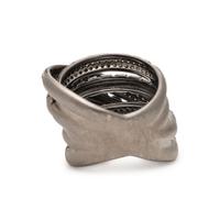 Colored Diamond and Silver Ring