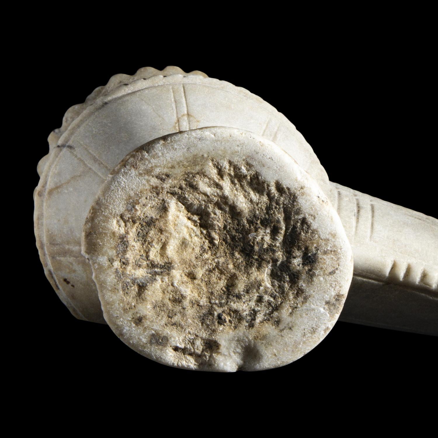 An Islamic Marble Oil Lamp