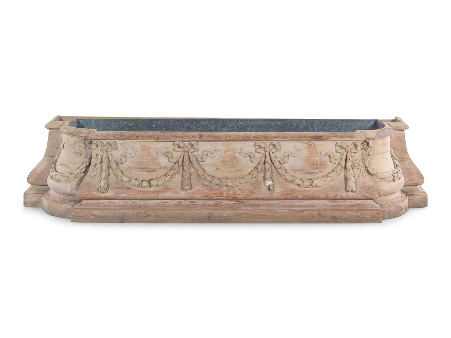 A Neoclassical Style Painted Wood Jardinière