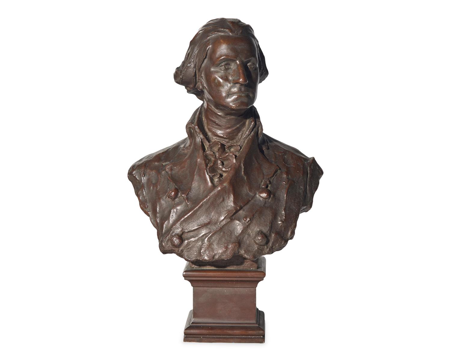 Arturo Bianchini (Italian, d. 1908), A Bronze Bust of George Washington (1732-1799) , Cast by Gorham Co. Founders, Circa 1910