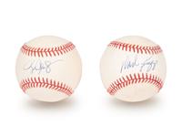 A Group of Roger Clemens and Wade Boggs Signed Autograph Baseballs (Beckett Authentication Services BAS Certified),