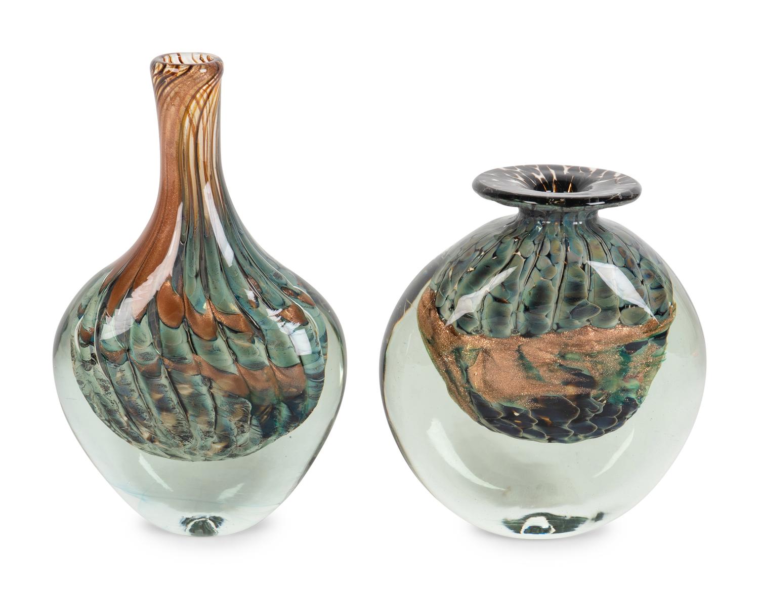 Two Michele Luzoro Glass Vases — 20TH CENTURY