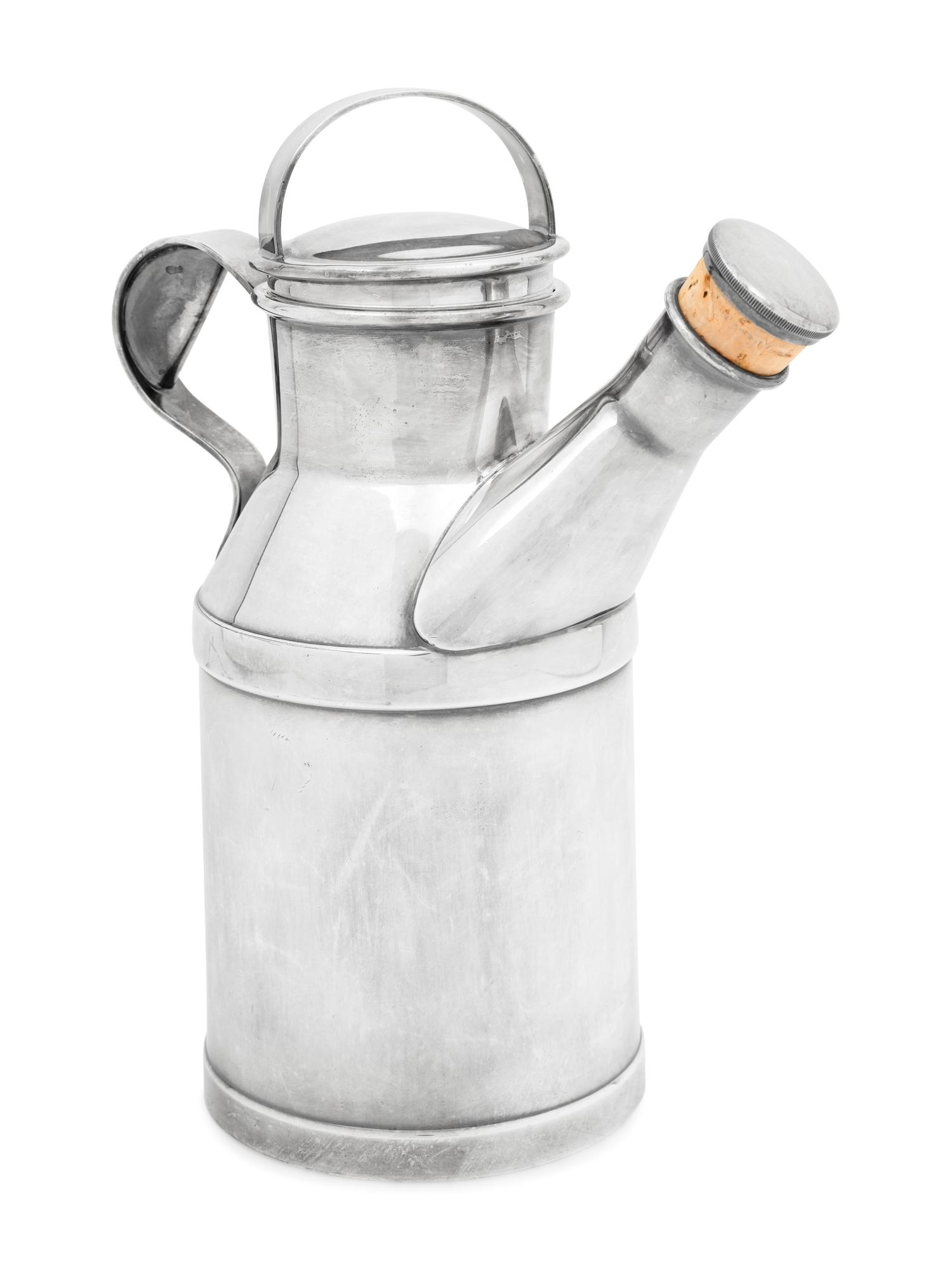 An American Silver-Plate 'Milk Can' Cocktail Shaker