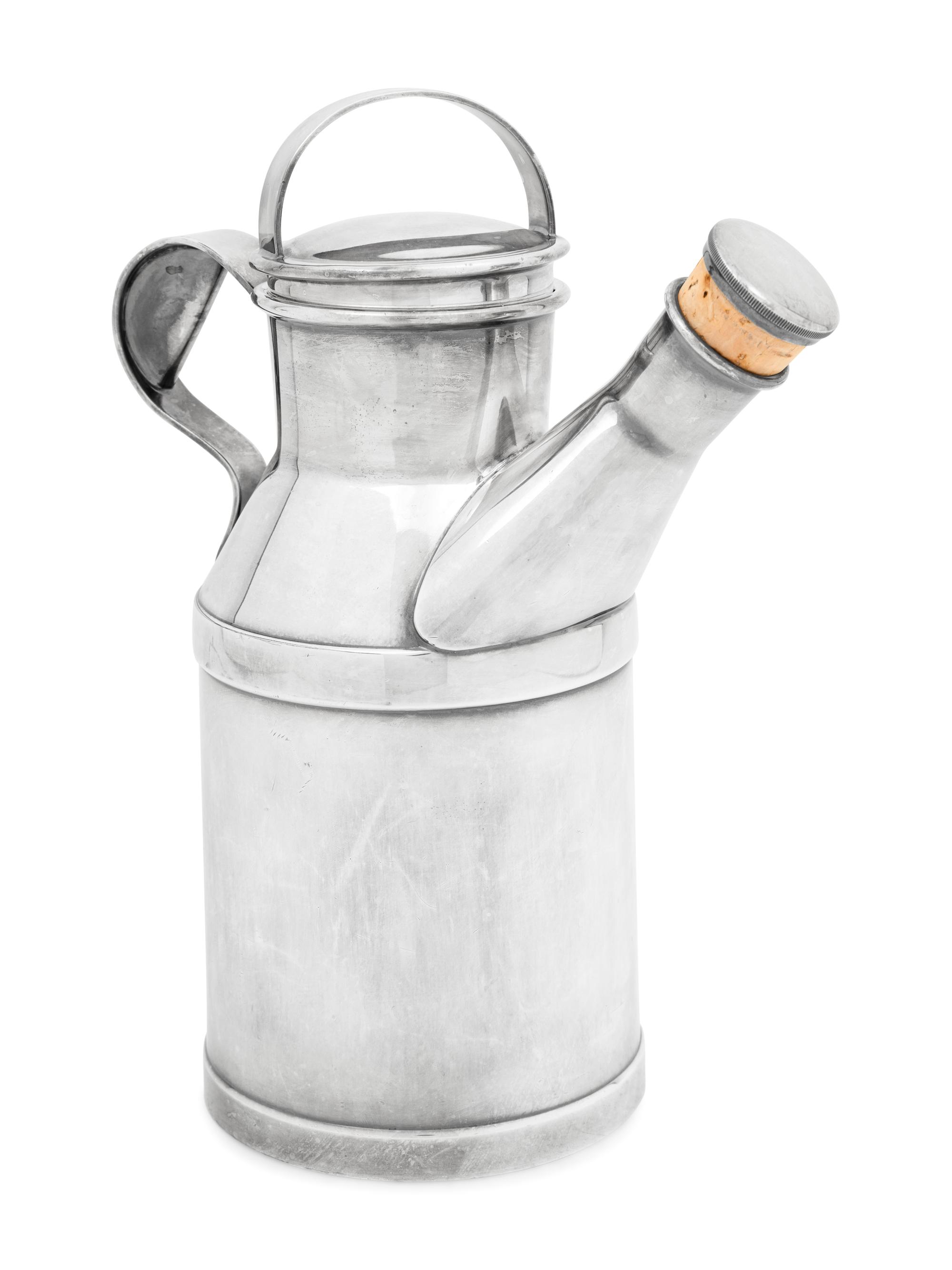 An American Silver-Plate 'Milk Can' Cocktail Shaker