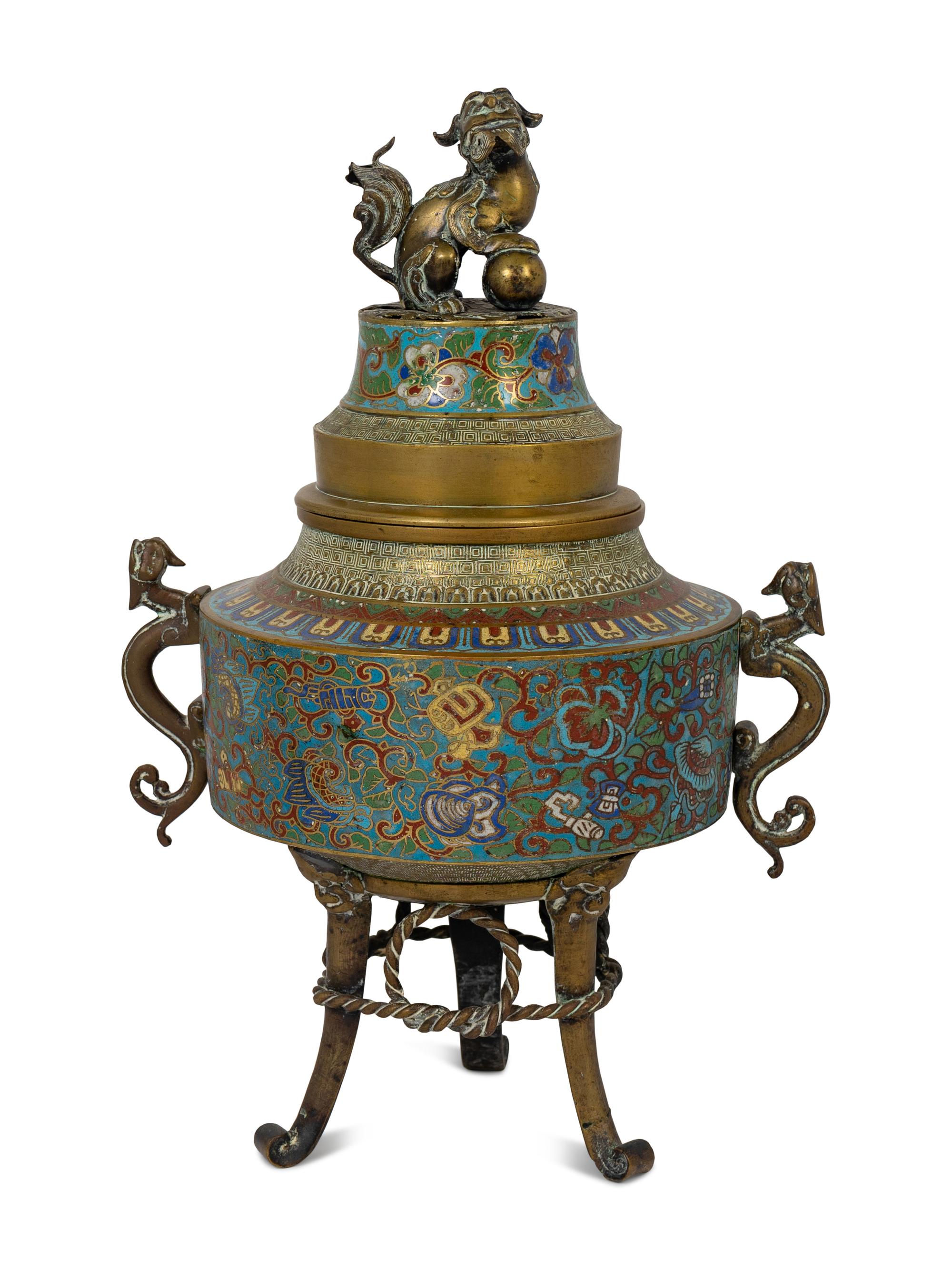 A Japanese Cloisonné Censer