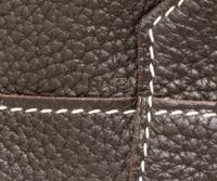 An Hermes Etoupe/Dark Brown 45cm Taurillon Clemence Double Sens Tote, 17.5" x 15.5" x 5".
