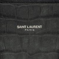 SAINT LAURENT, SAC DU JOUR IN CROC-EFFECT SUEDED LEATHER
