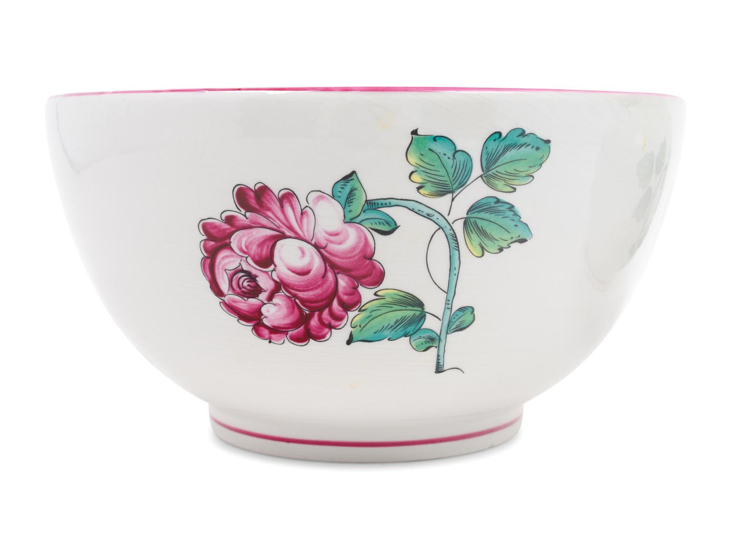 A Tiffany & Co. Strasbourg Flowers Ceramic Pitcher and Serving Bowl