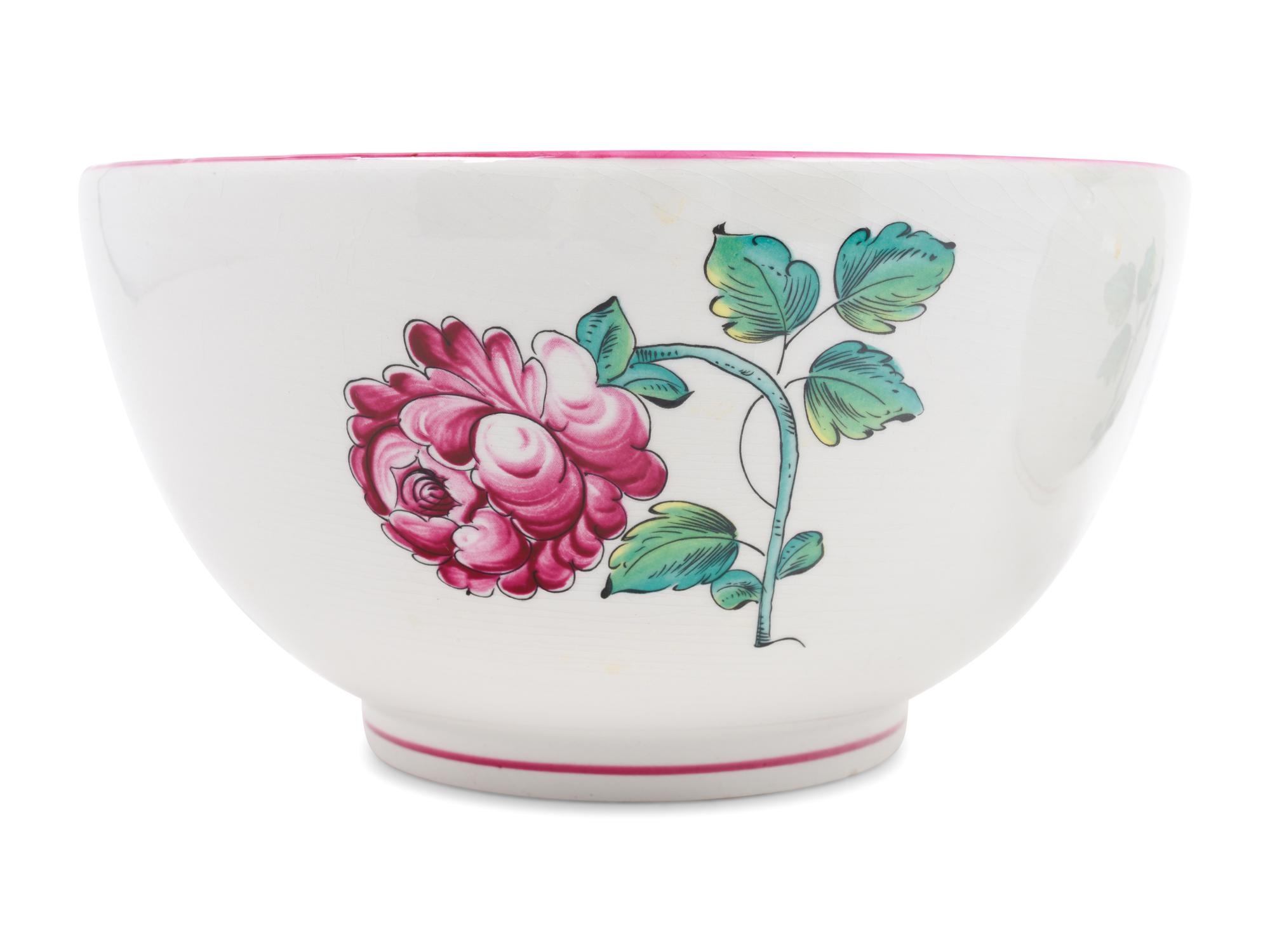 A Tiffany & Co. Strasbourg Flowers Ceramic Pitcher and Serving Bowl
