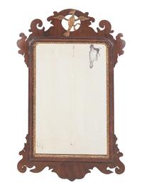 A Chippendale Parcel Gilt Mahogany Mirror