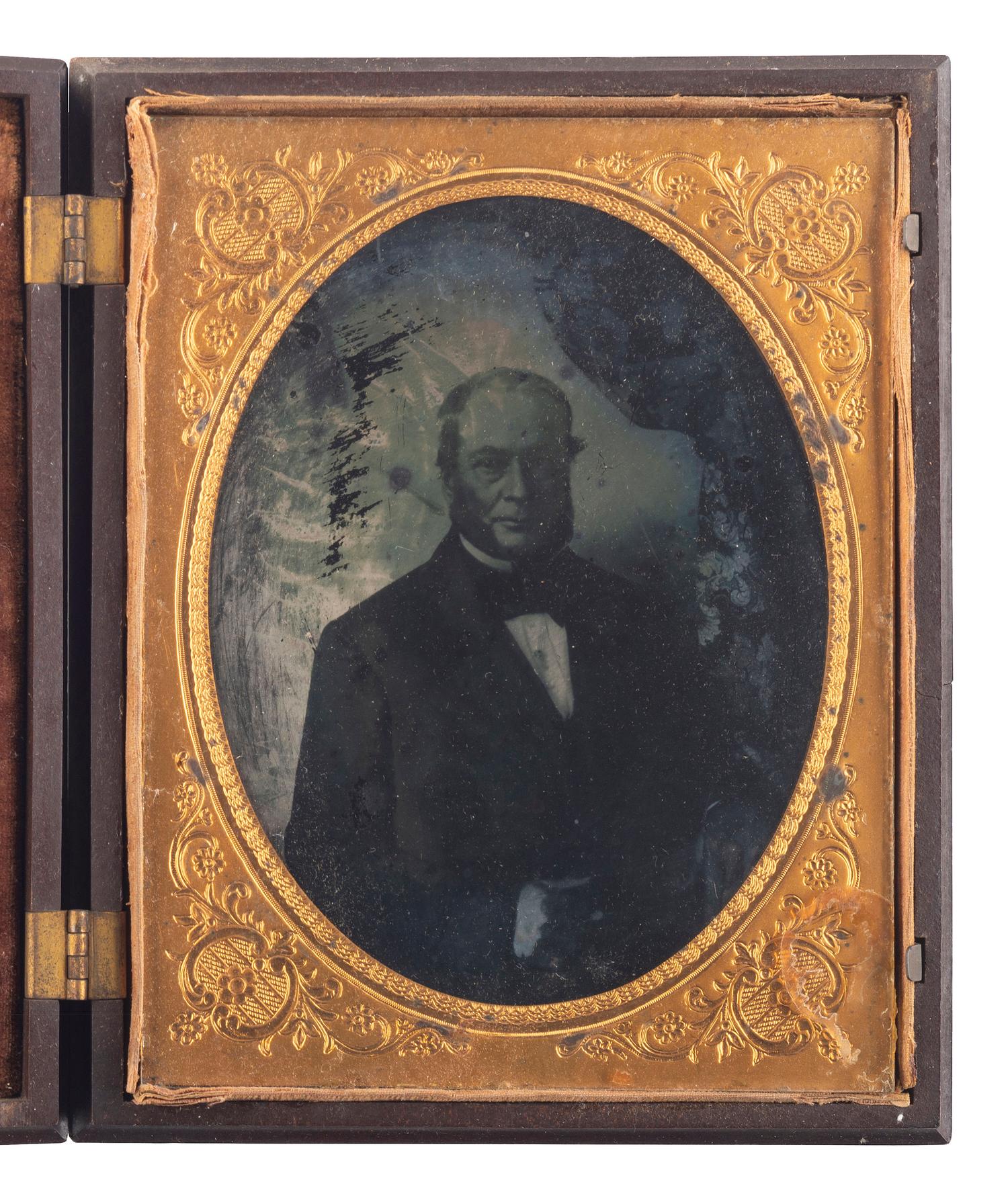 [EARLY PHOTOGRAPHY]. A group of 10 Union cases highlighted by half plate Washington Monument case and ninth plate glass window case.