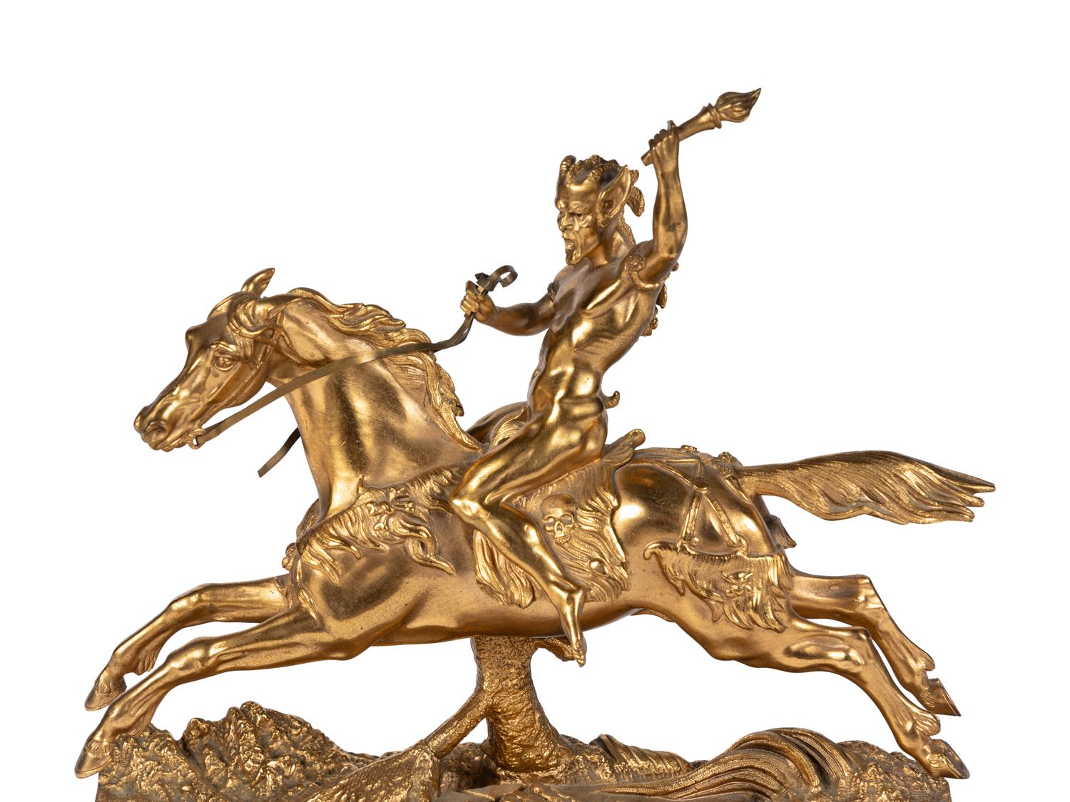 A Continental Gilt Bronze Figural Group