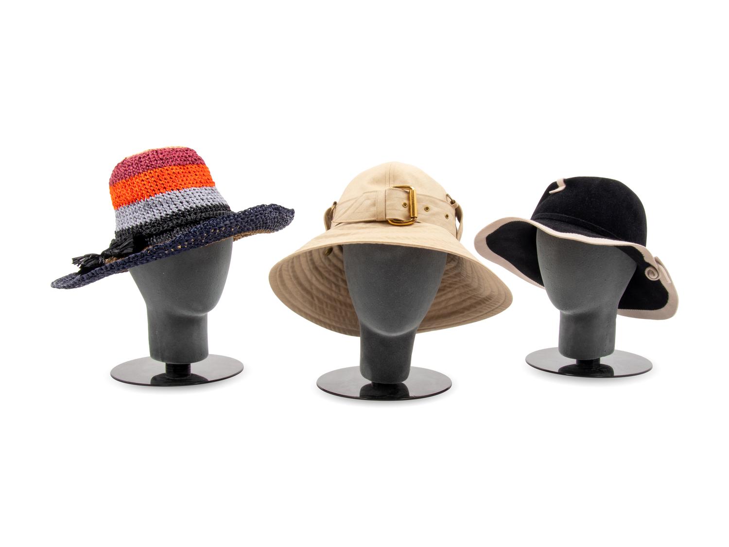 Five Vintage Hats & One Matching Scarf, 1950-70s