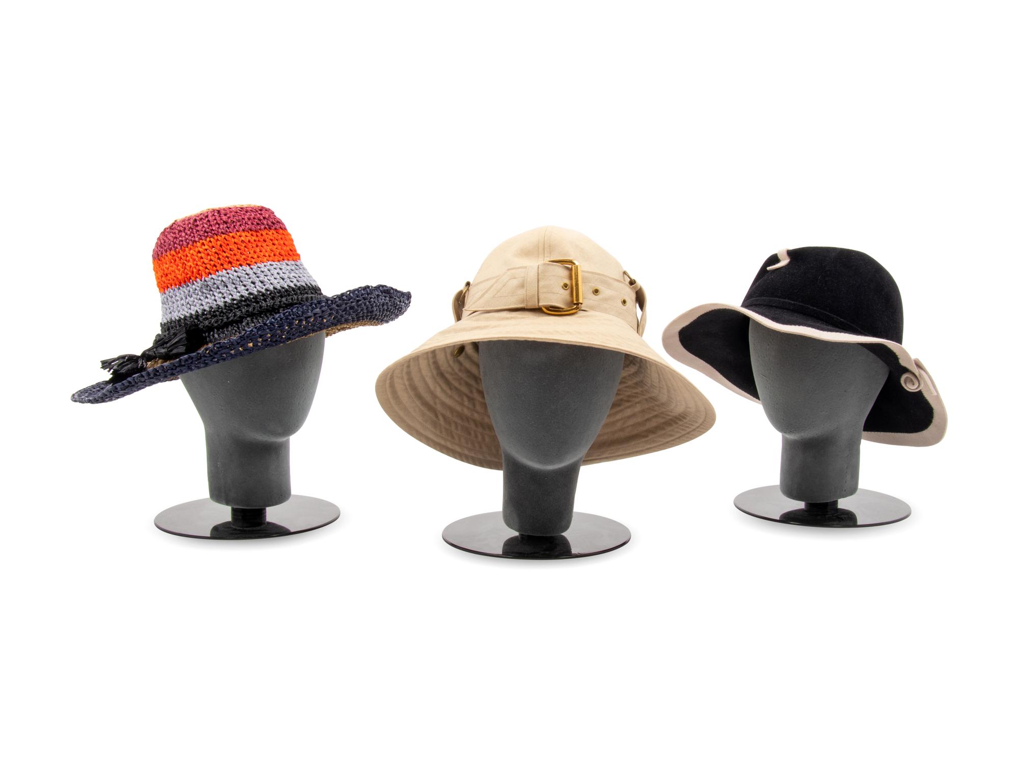 Five Vintage Hats & One Matching Scarf, 1950-70s