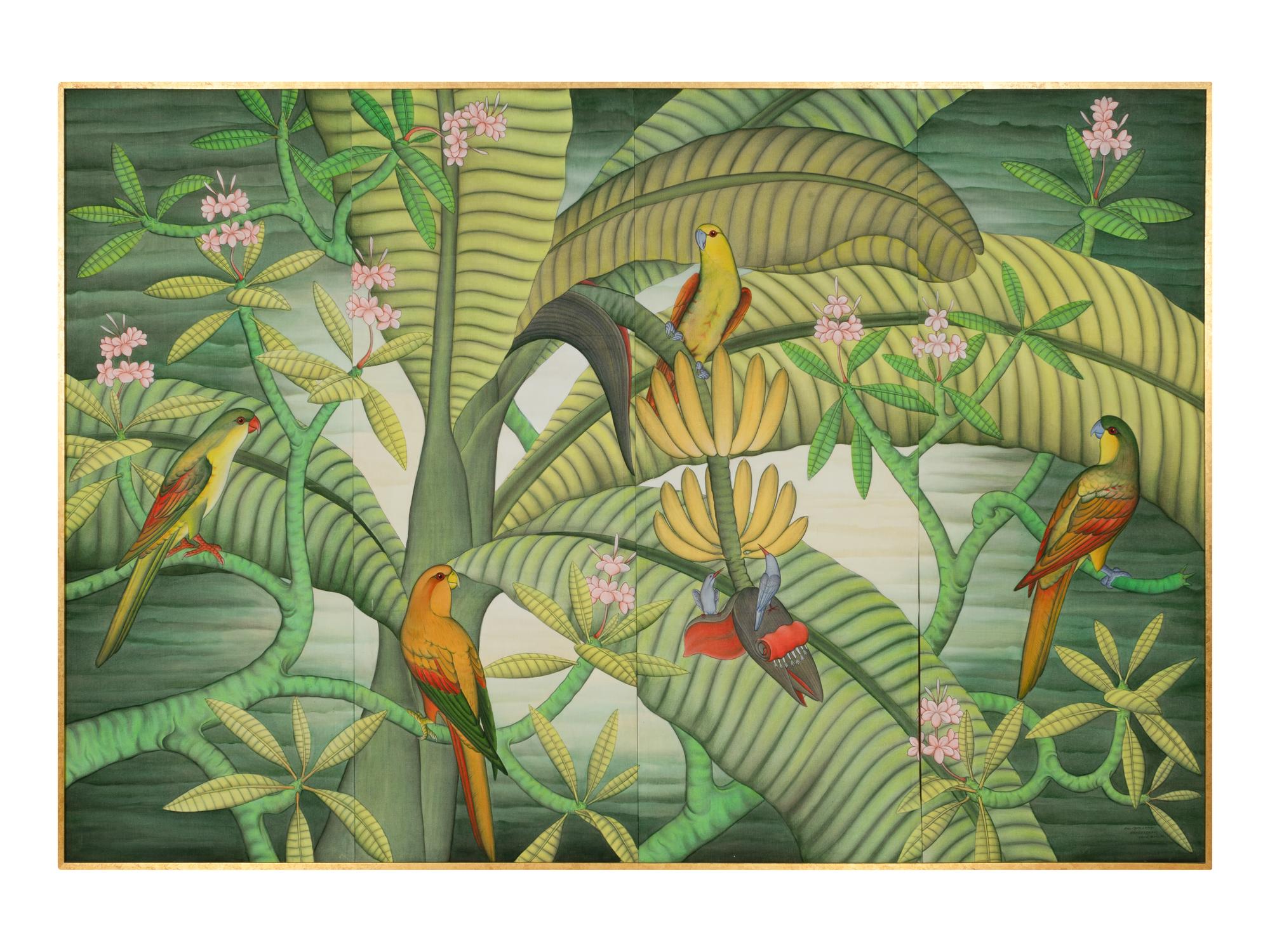 Parrots in a Banana Tree, 1986