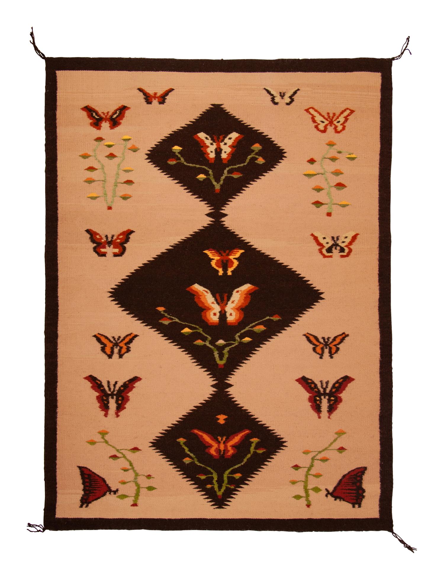 Pictorial Butterfly Weaving / Rug