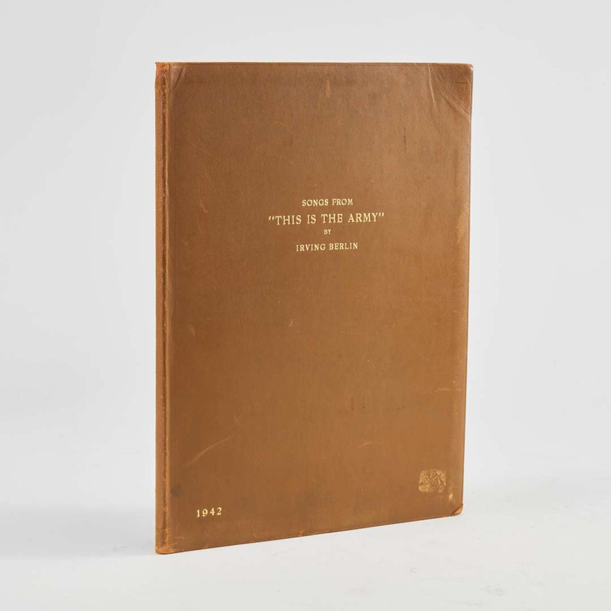 [Music] Berlin, Irving Presentation Copy of "Songs From This is the Army"