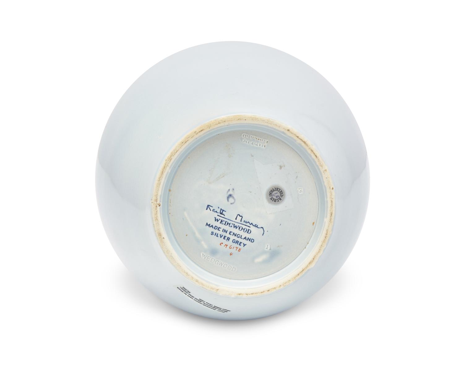 A Wedgwood Platinum and Gray-Glazed Vase