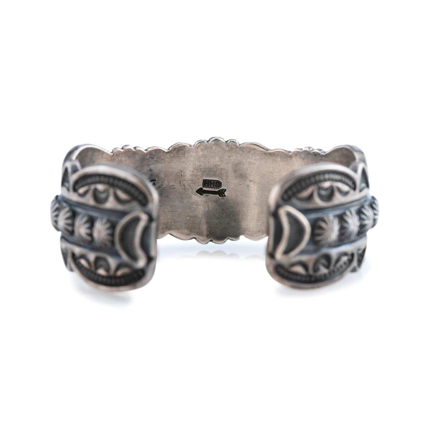 Silver and #8 Turquoise Cuff Bracelet
