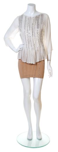 A Dries Van Noten and Okira Blouse and Jacket Ensemble, Blouse size 38, Jacket Japanese size 3.