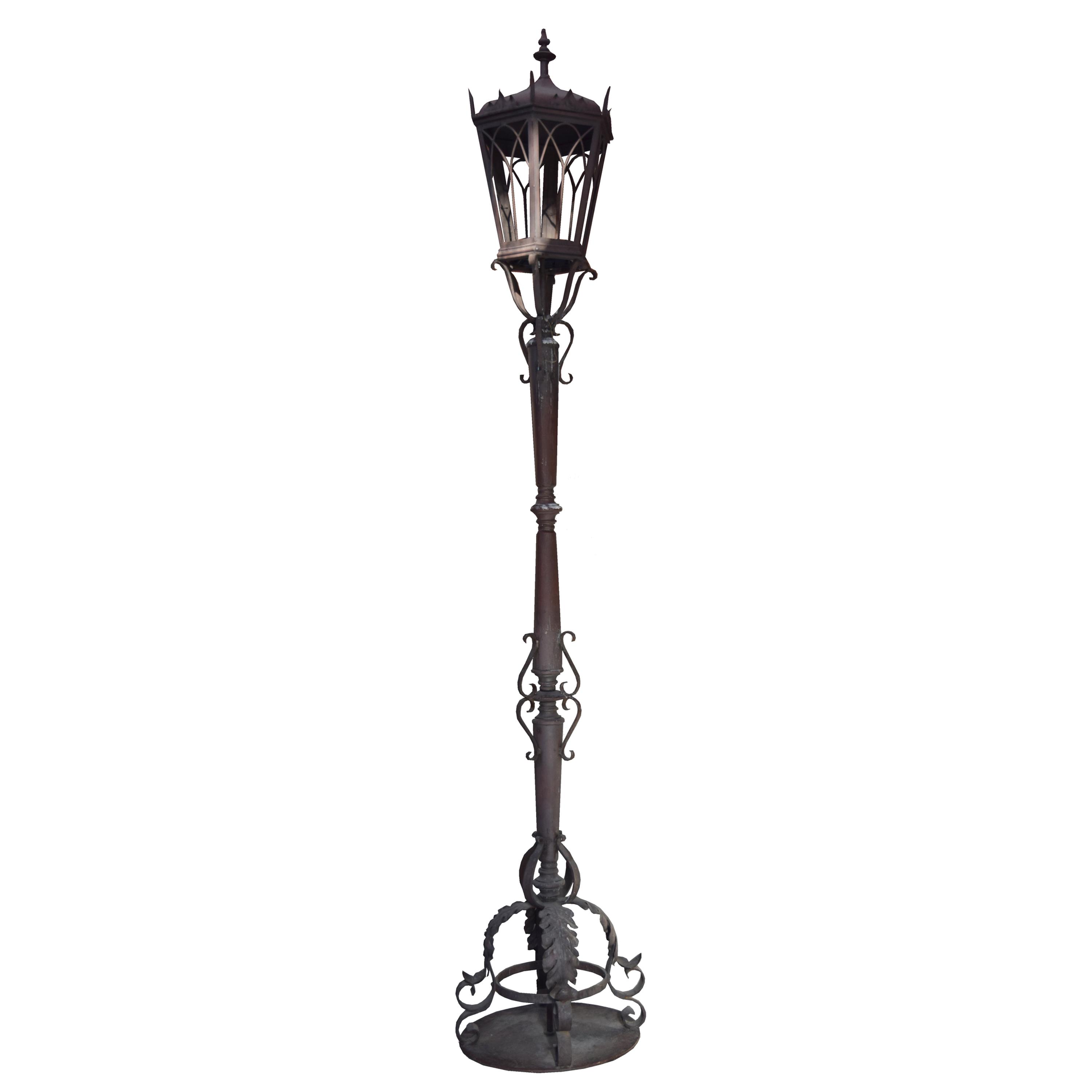 A Pair of Argentine Wrought Iron Torchieres 21" W x 21" D x 117" H — Argentina, Circa 1930