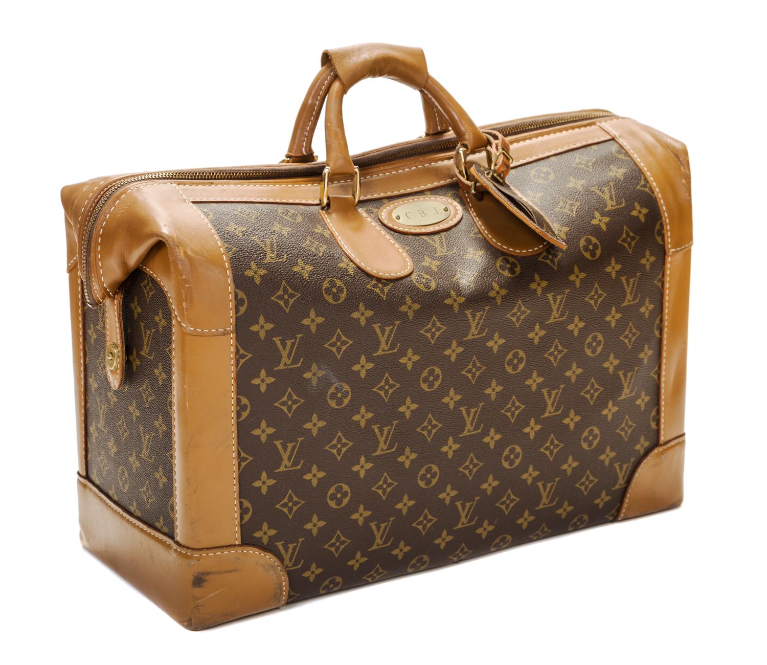 A Louis Vuitton Monogram Canvas Shoe Bag, 19" x 15" x 8"; Handle drop: 3".