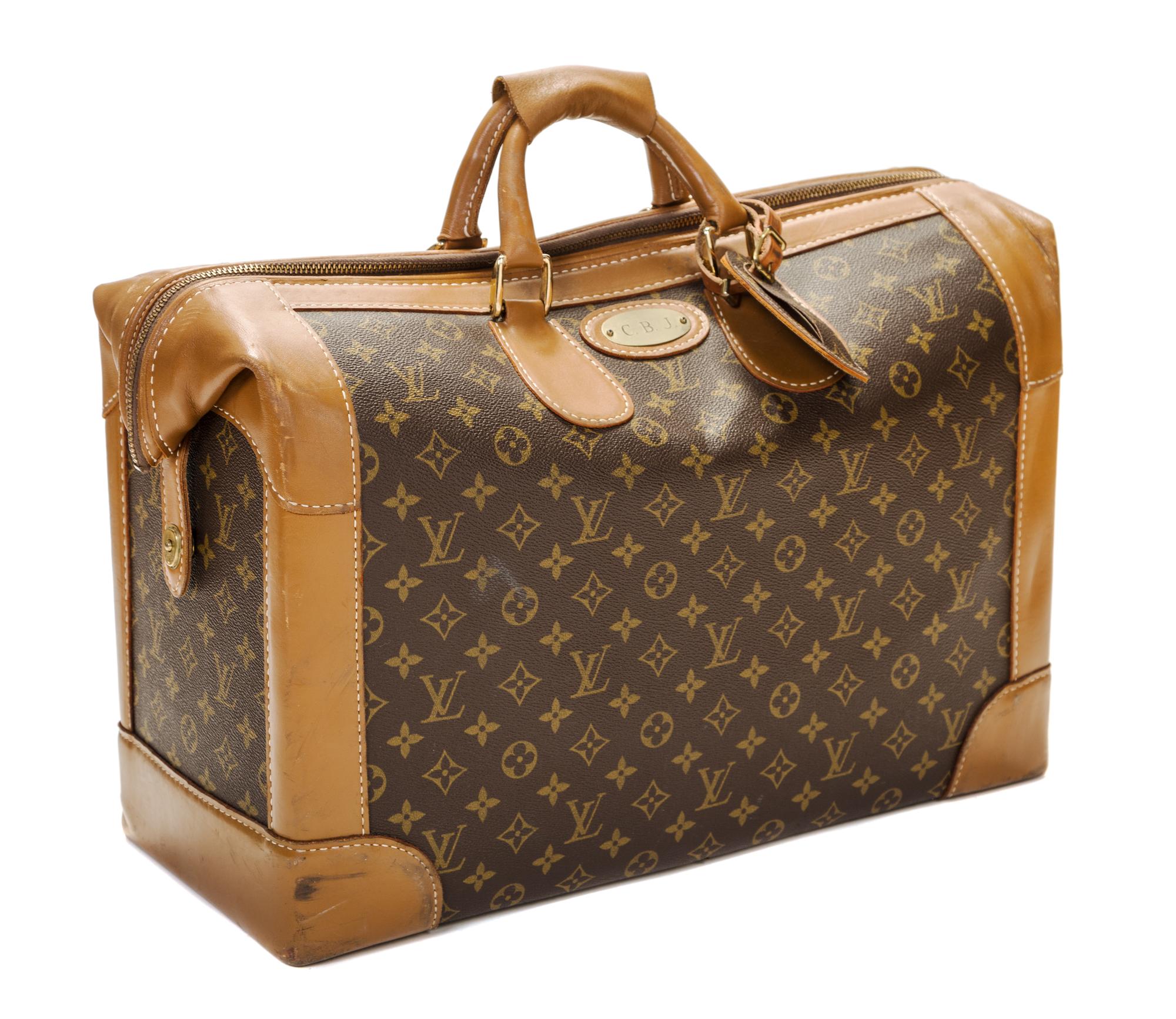 A Louis Vuitton Monogram Canvas Shoe Bag, 19" x 15" x 8"; Handle drop: 3".