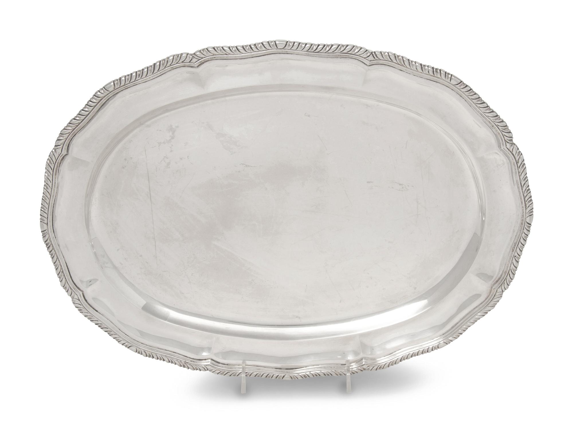 A Mexican Silver Serving Tray