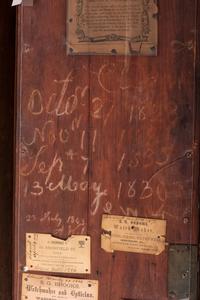 A Federal Carved, Inlaid and Figured Mahogany Tall Case Clock