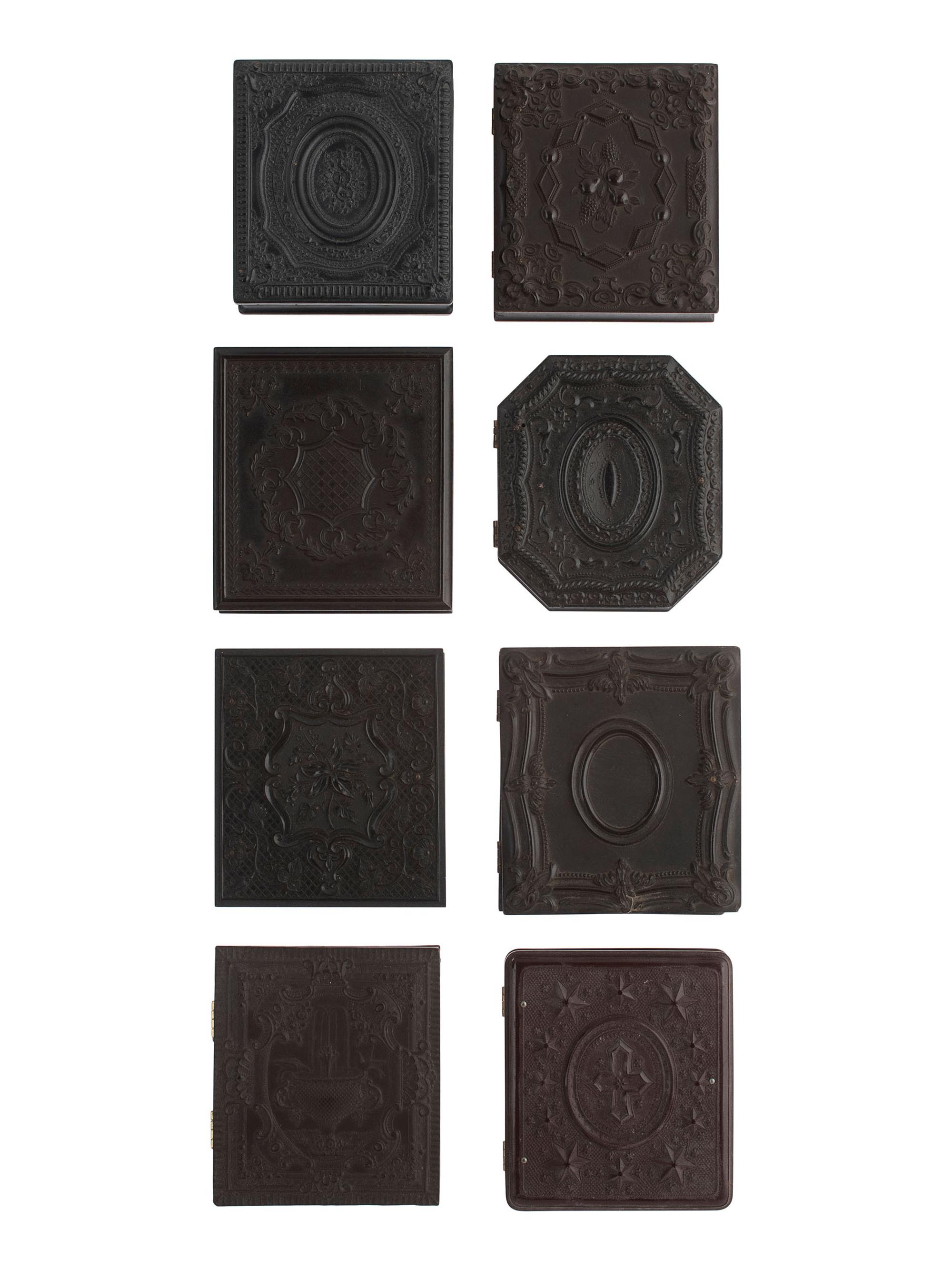 [EARLY PHOTOGRAPHY]. 27 assorted Union cases with floral, geometric, and scroll designs.