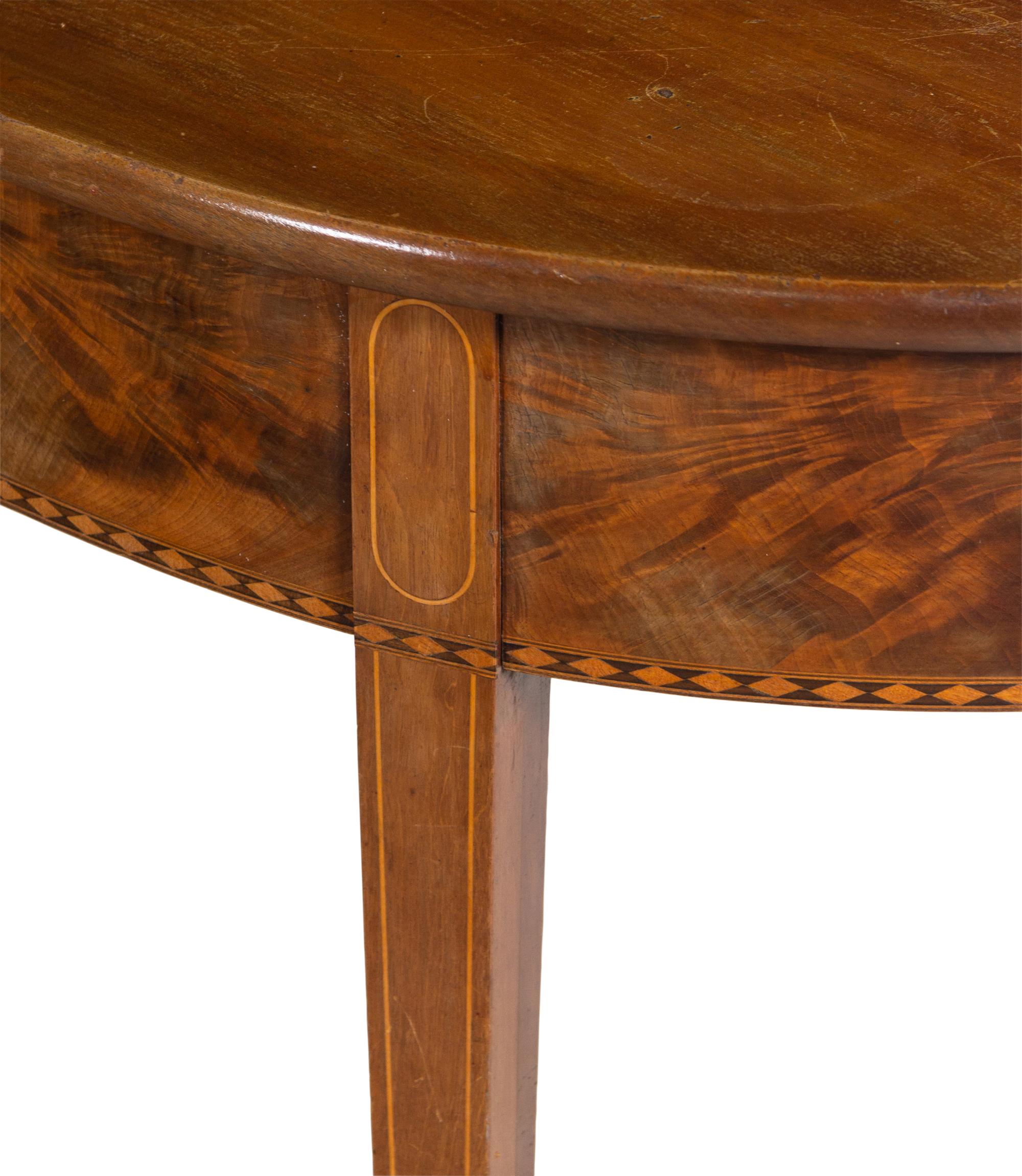 A Pair of George III Style Mahogany Console Tables