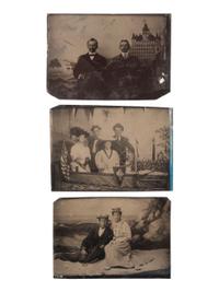 [EARLY PHOTOGRAPHY]. 40+ tintypes of men of varying ages, incl. individual and group portraits.