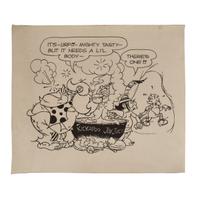 An Al Capp Print on Canvas 28" W x 24" H — United States, Circa 1970