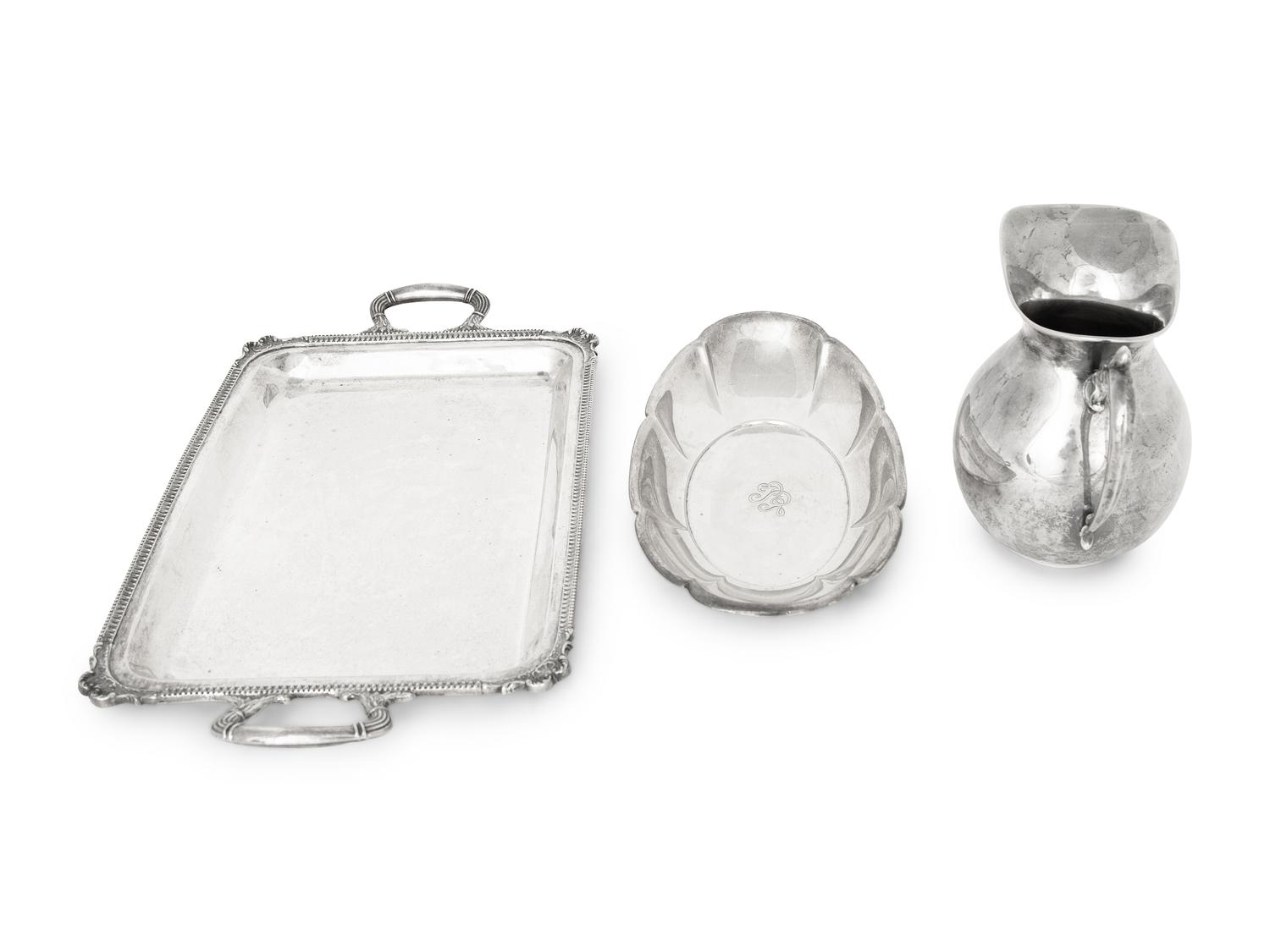 Three Silver Serving Articles
