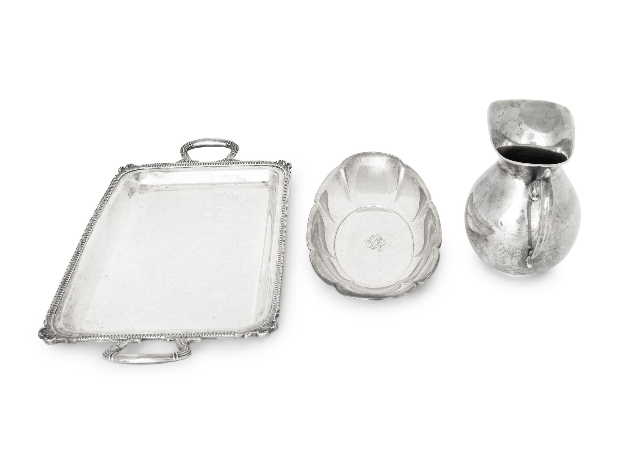 Three Silver Serving Articles