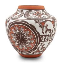 Zuni Polychrome Vase, with deer and flowers