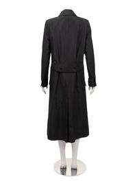 Chanel Double-Breasted Taffeta Coat with Camellia Pins