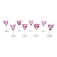 A Set of Eight Saint-Louis Cut-to-Clear Wine Glasses