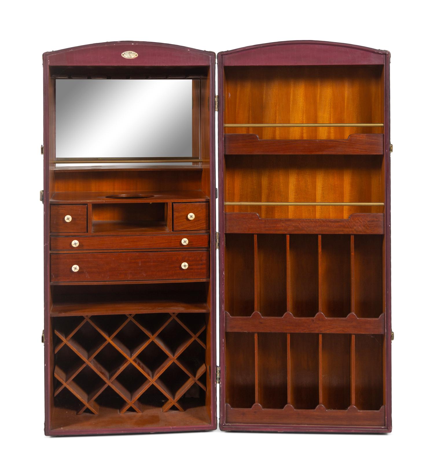 A French Rosewood Steamer Trunk Bar