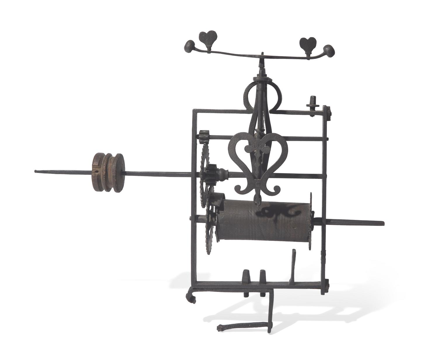 A Wrought Iron Clock Jack, French, Late 18th / Early 19th Century