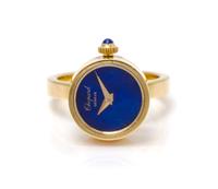A 18 Karat Yellow Gold and Lapis Lazuli Watch/Ring, Chopard, 8.20 dwts.