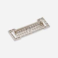 A Platinum and Diamond Brooch