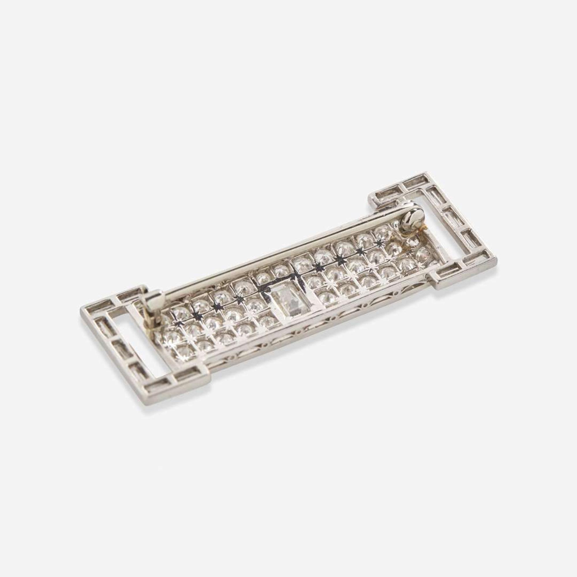 A Platinum and Diamond Brooch