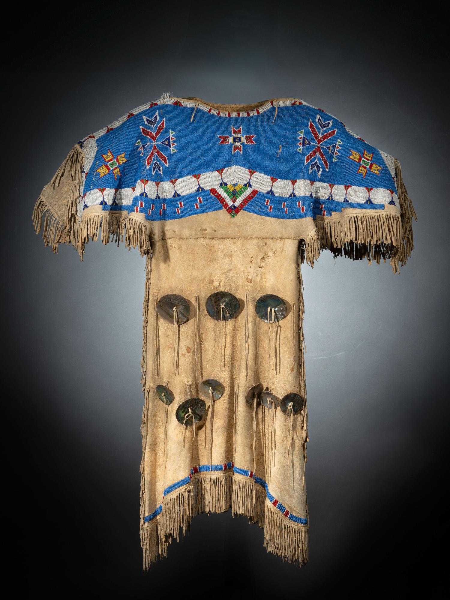 Sioux Girl's Beaded Elk Hide Dress