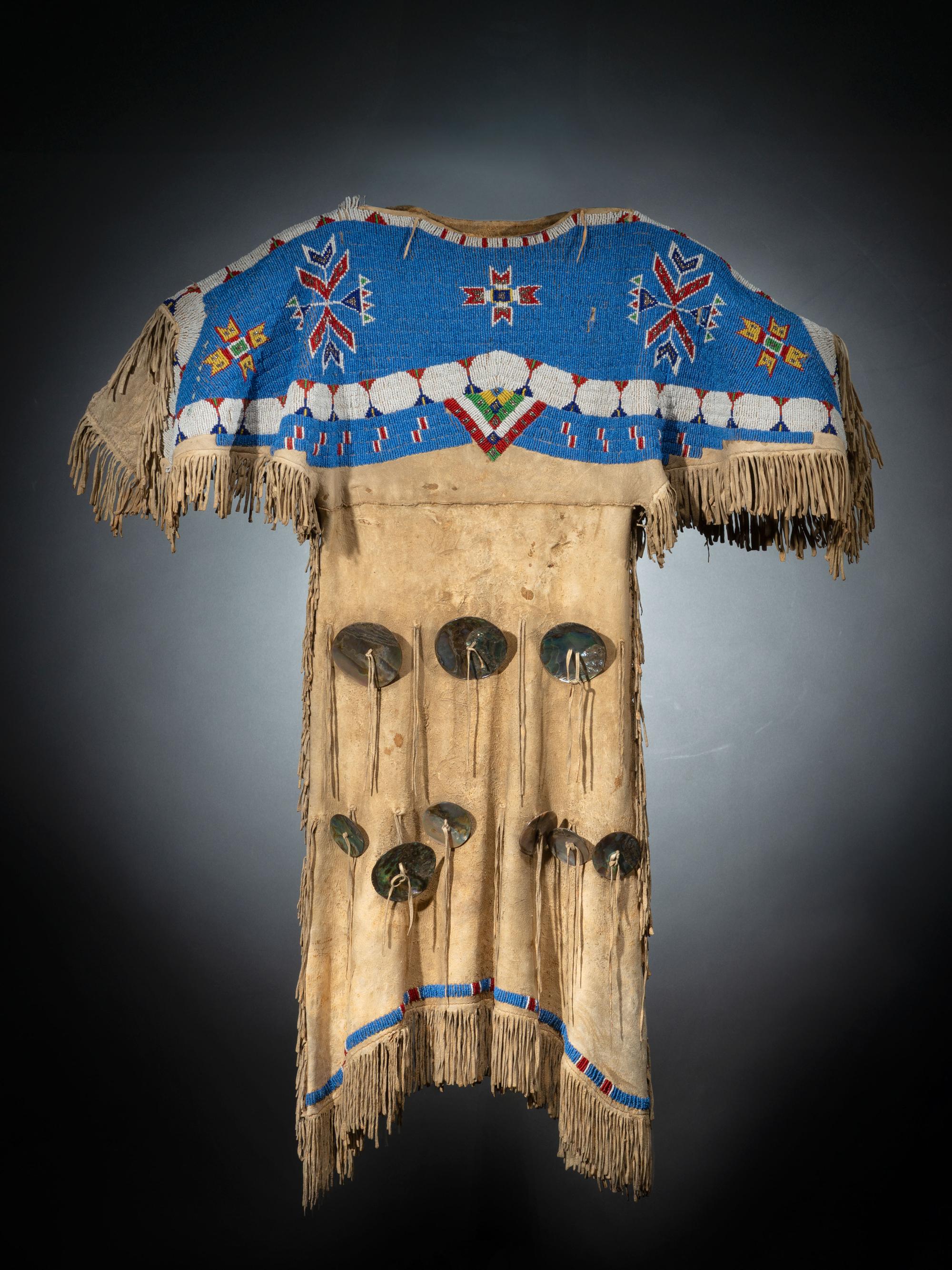 Sioux Girl's Beaded Elk Hide Dress