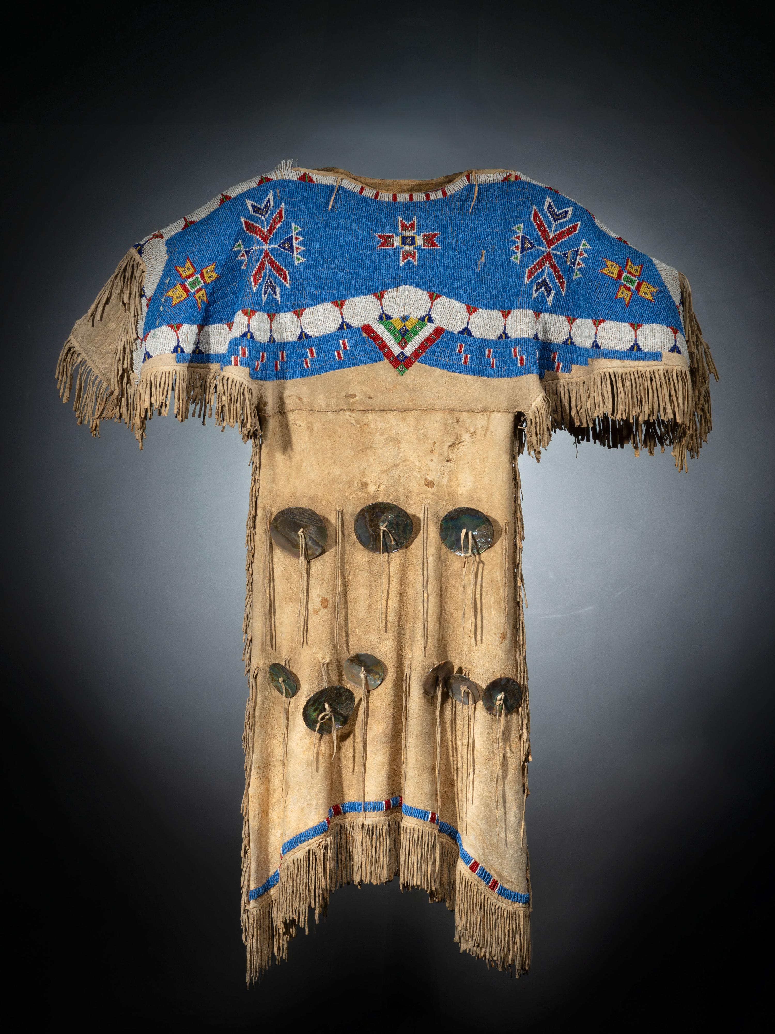 Sioux Girl's Beaded Elk Hide Dress